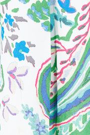 Product shot of the Vibe Satin Shirt in colour Green (Green), detail