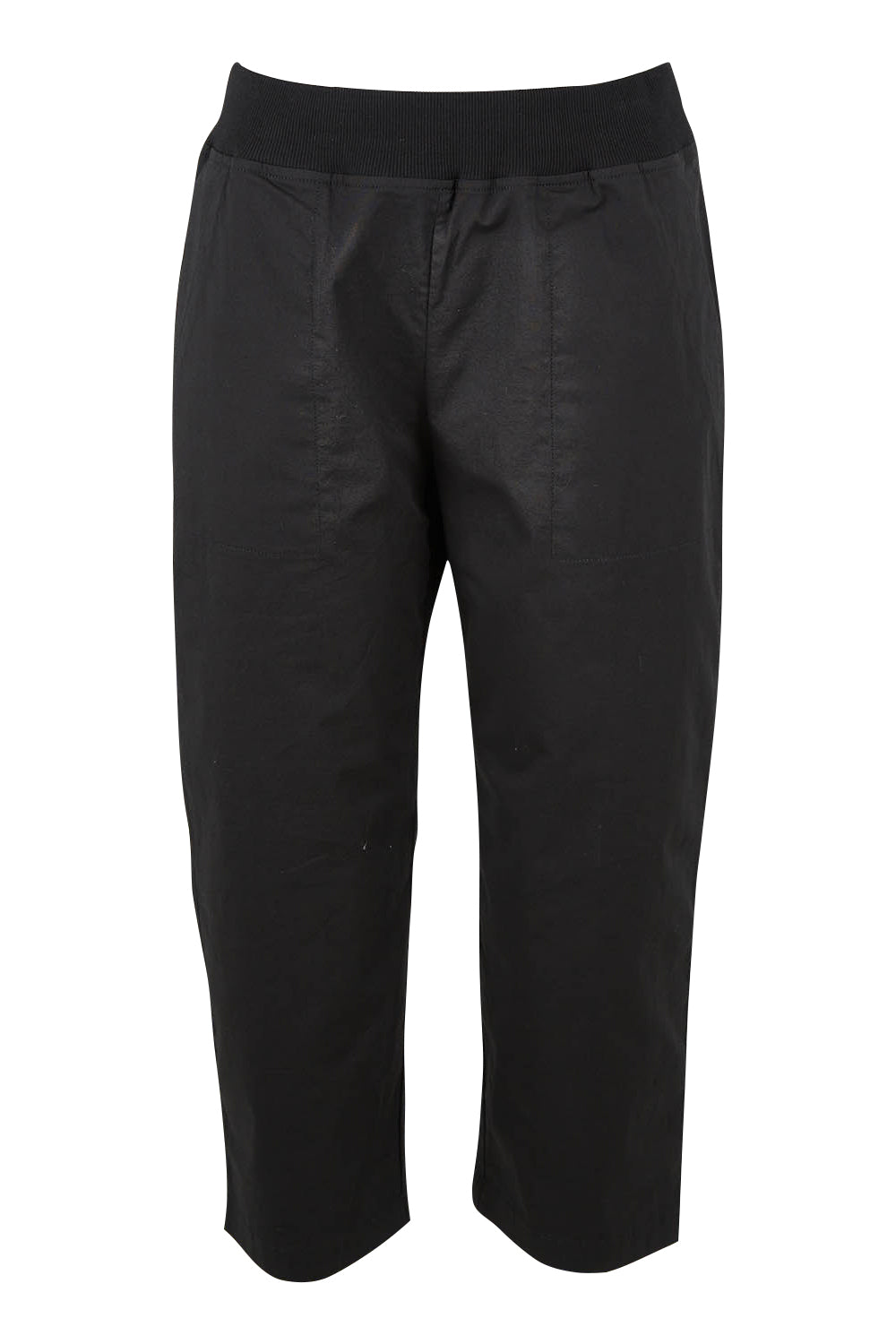 Product shot of the Santorini Cotton Pant in colour Black (Black), from the front