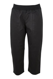 Product shot of the Santorini Cotton Pant in colour Black (Black), from the front