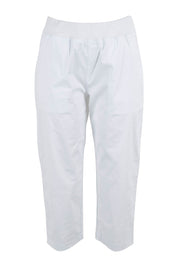 Product shot of the Santorini Cotton Pant in colour White (White), from the front