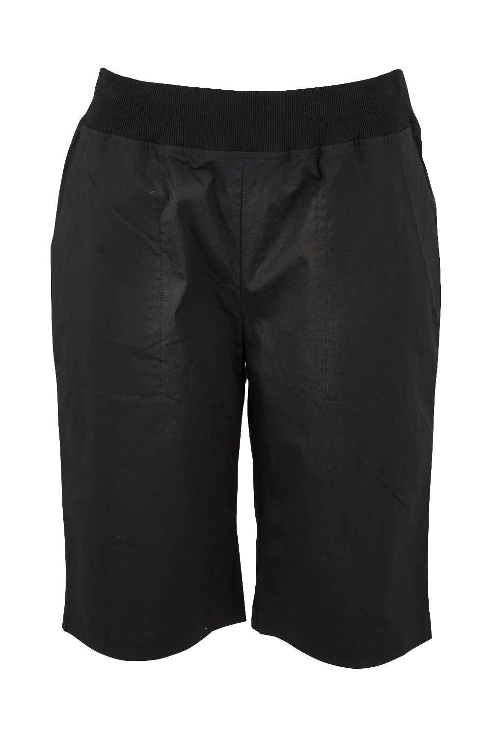 Product shot of the Santorini Cotton Short in colour Black (Black), from the front