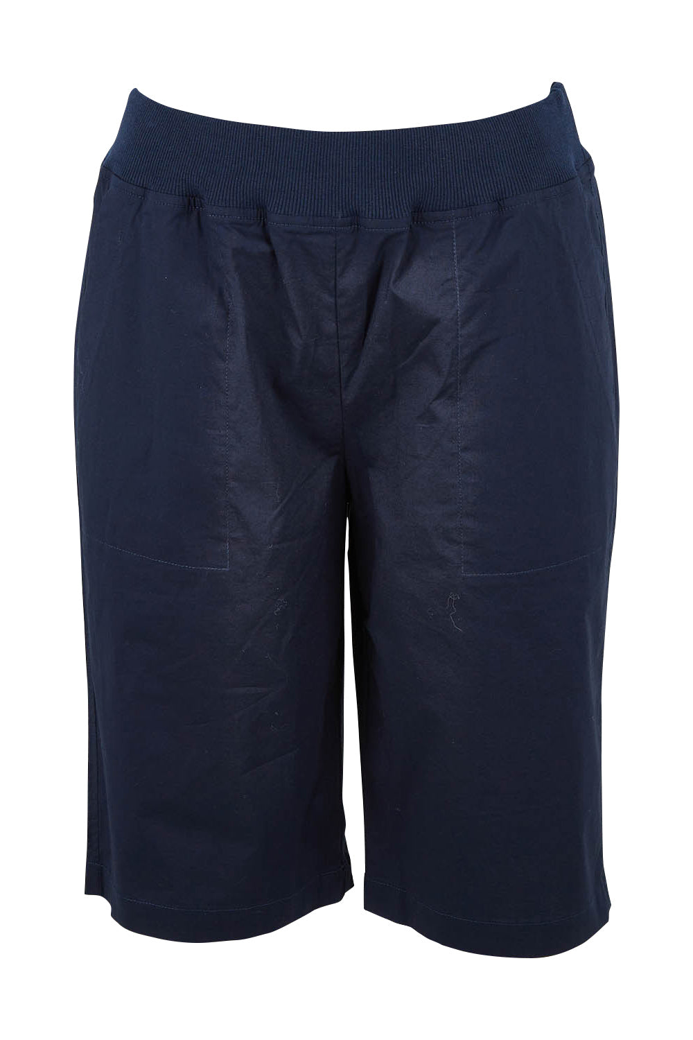 Product shot of the Santorini Cotton Short in colour Navy (Blue), from the front