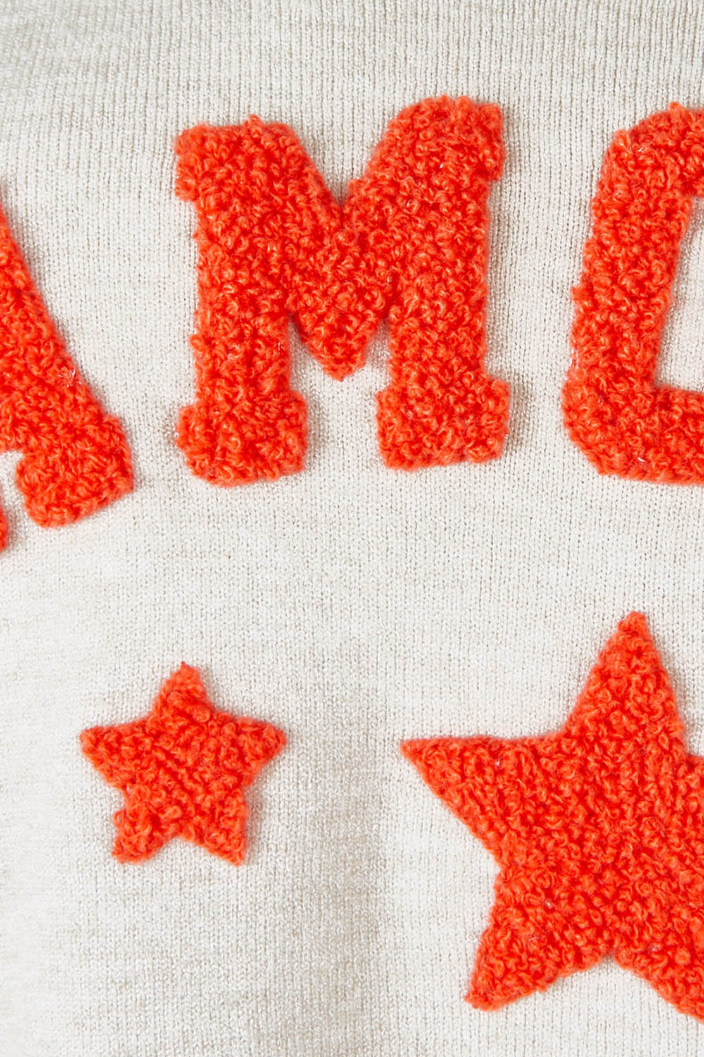 Product shot of the Amour Knit in colour Natural, detail