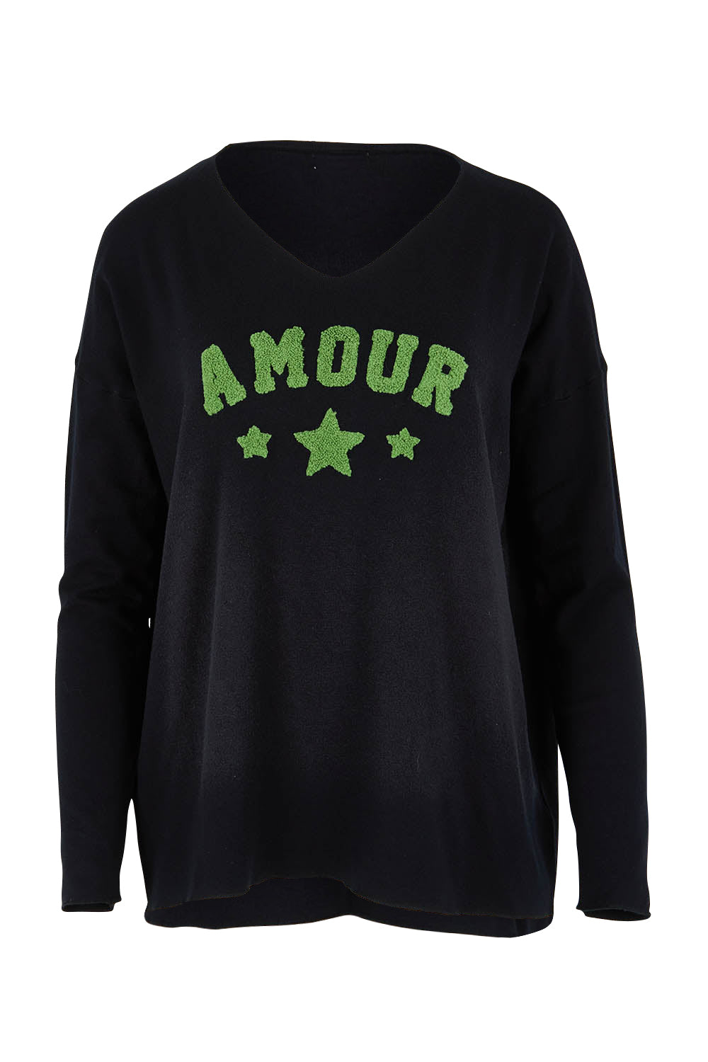 Product shot of the Amour Knit in colour Navy (Blue), from the front