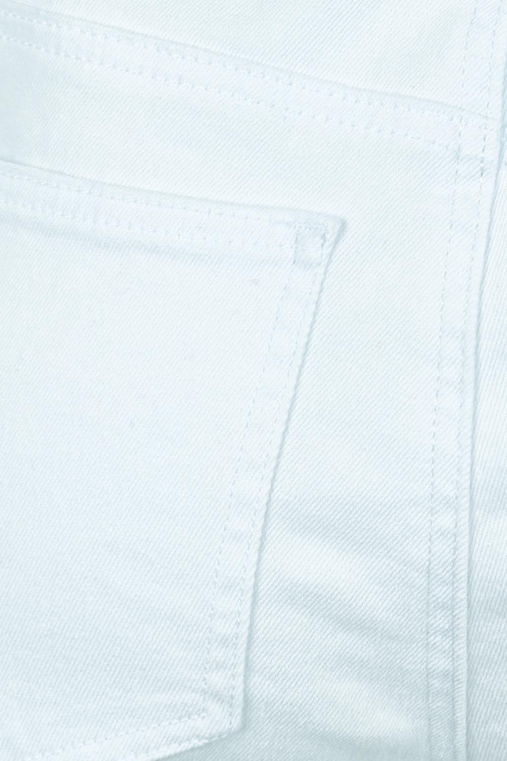 Product shot of the Maddy Wide Leg Jean in colour White (White), detail
