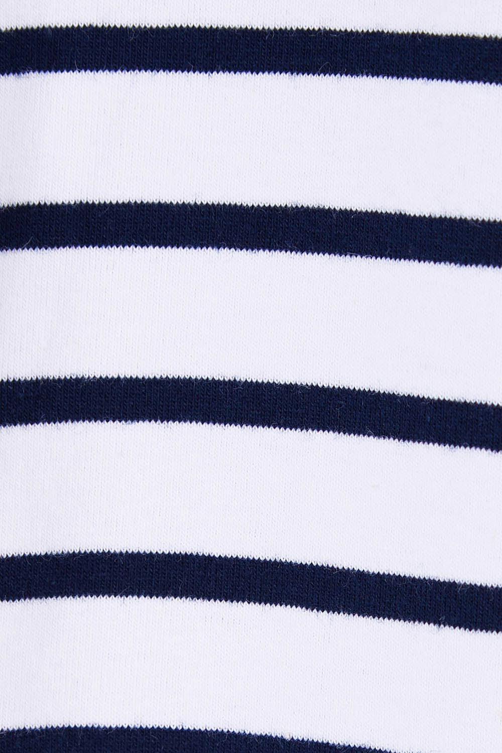 Product shot of the Annie Star Stripe Tee in colour Navywhite (White), detail