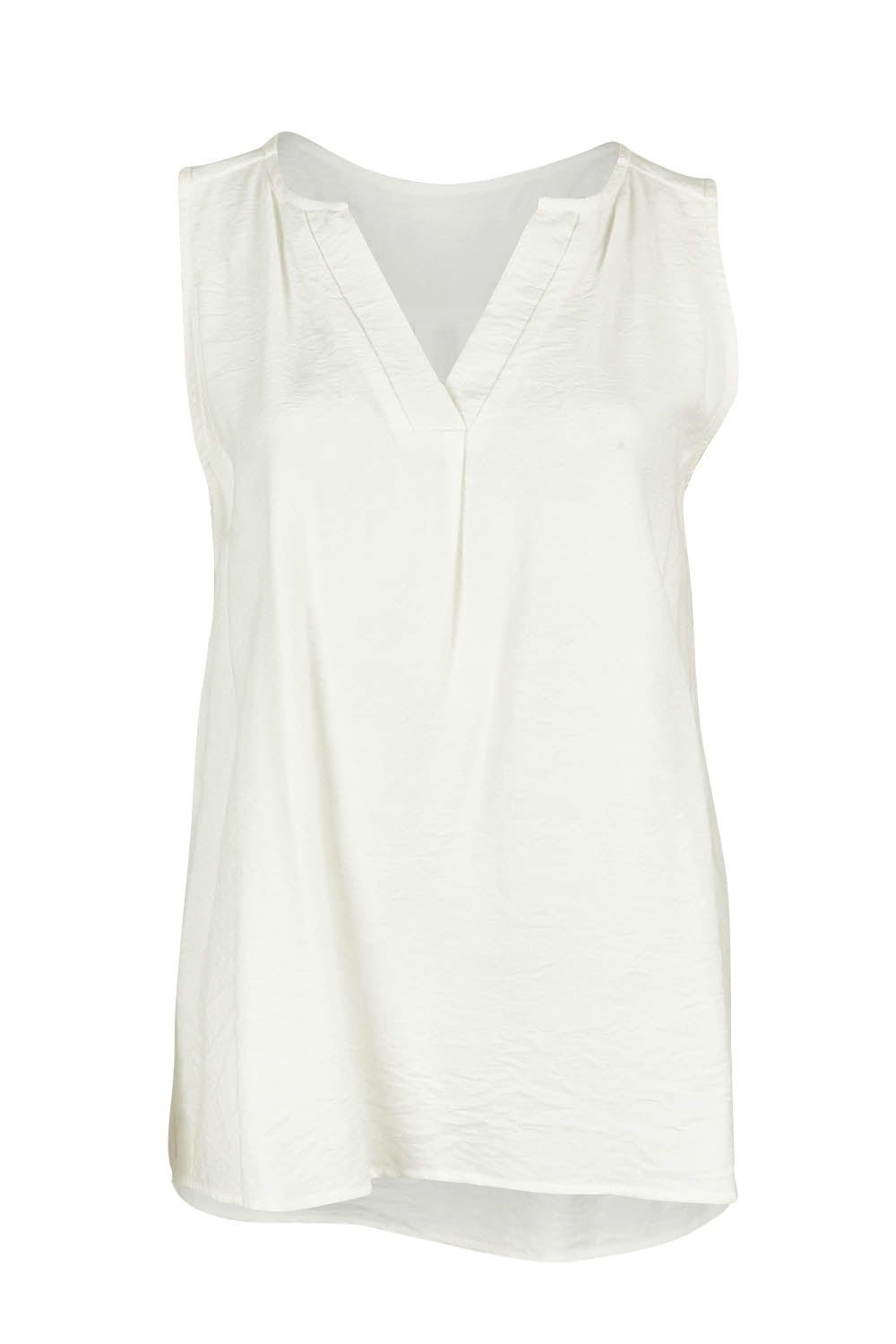 Product shot of the Vacation Cami in colour Ivory (White), from the front
