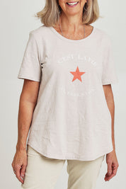 Preloved C'est La Vie Cotton Tee - Natural