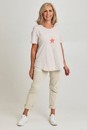 Preloved C'est La Vie Cotton Tee - Natural
