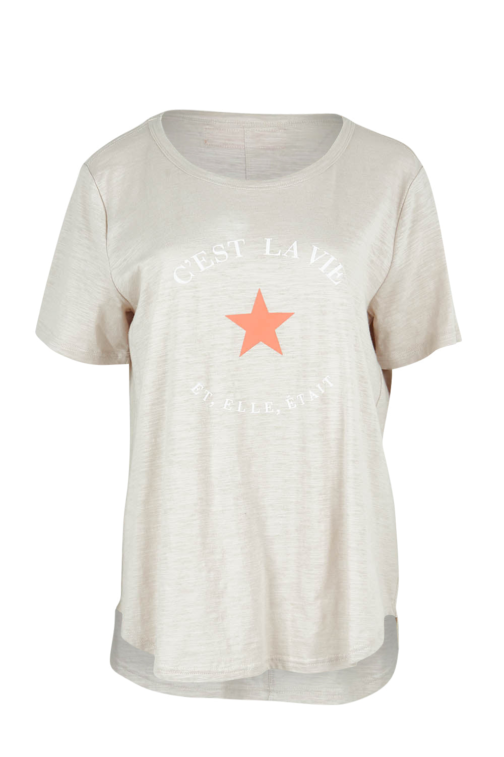 Preloved C'est La Vie Cotton Tee - Natural