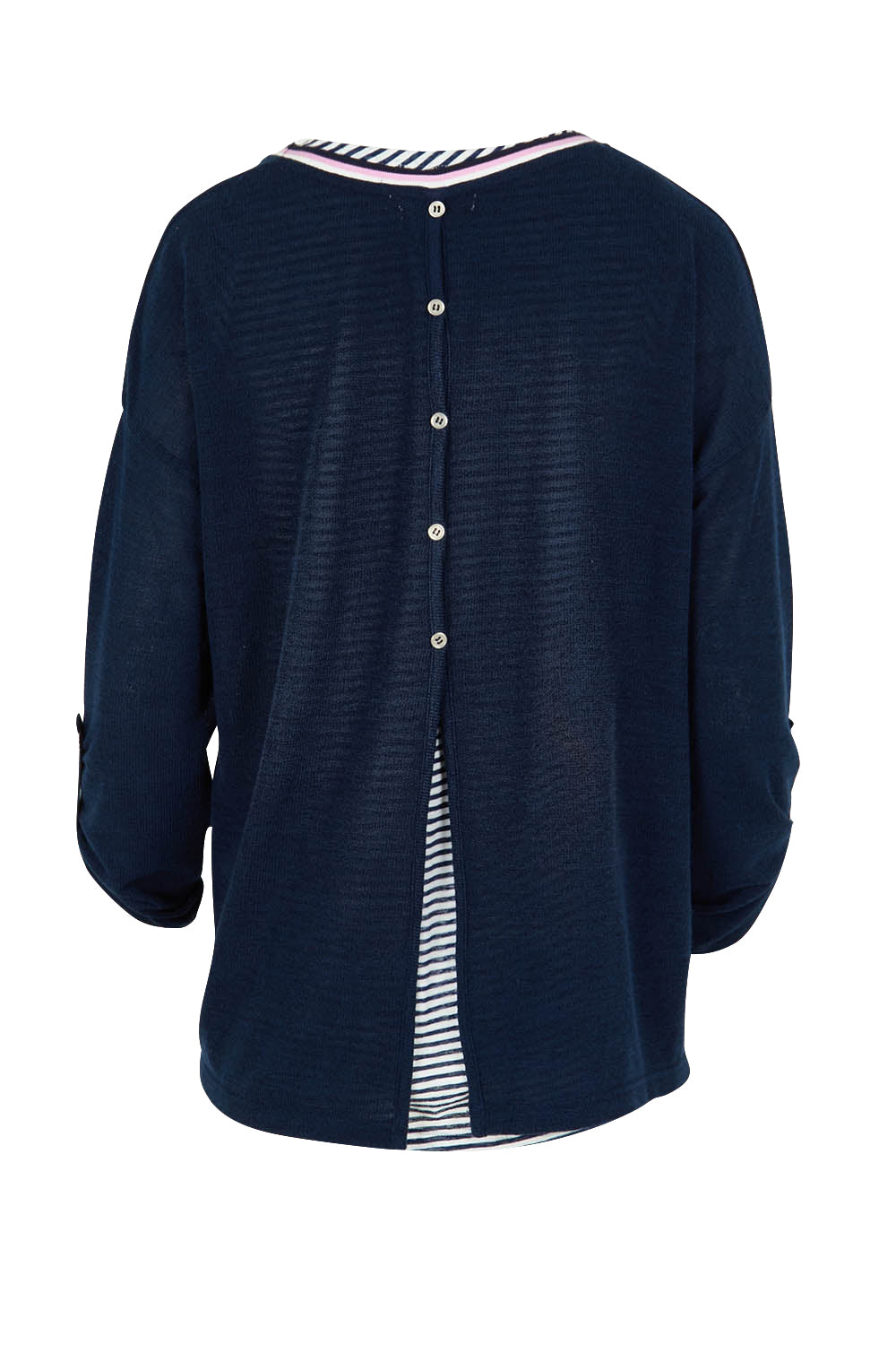 Product shot of the C'est La Vie 2 In 1 in colour Navy (Blue), from the back