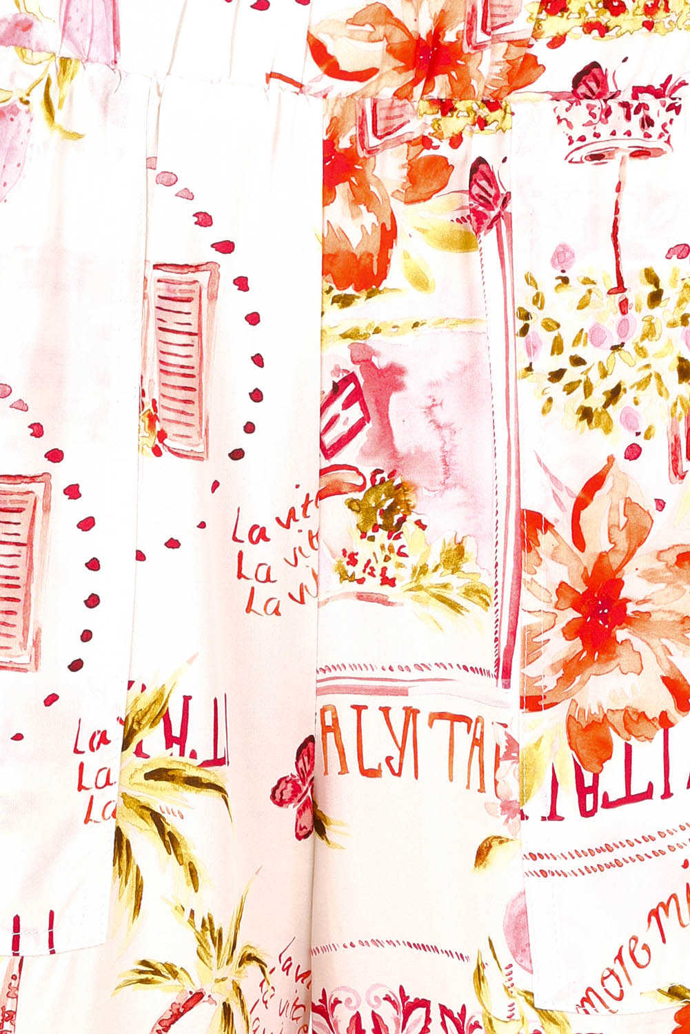 Product shot of the Ciao Bella Short in colour Pink (Pink), detail