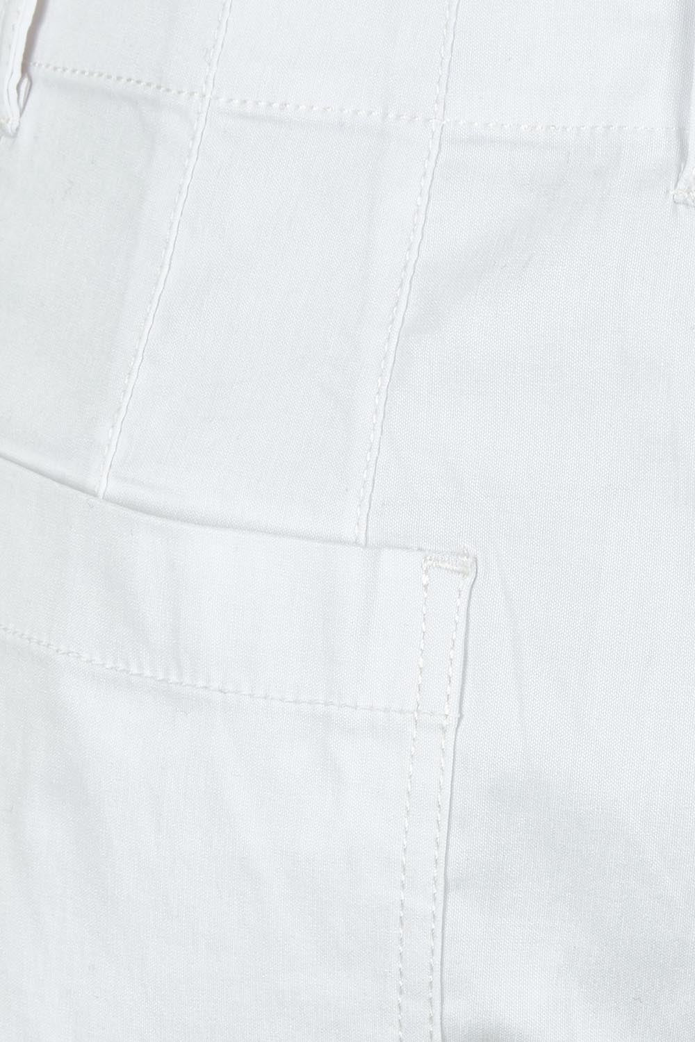 Product shot of The Marine Wide Leg Pant in colour White (White), detail