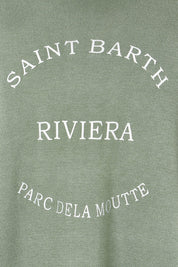 Product shot of the Saint Barth Knit in colour Khaki (Green), detail