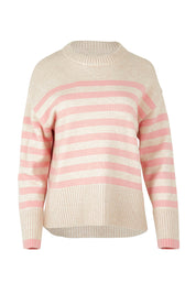 Product shot of the Tempo Knit Jumper in colour Blush (Pink), from the front