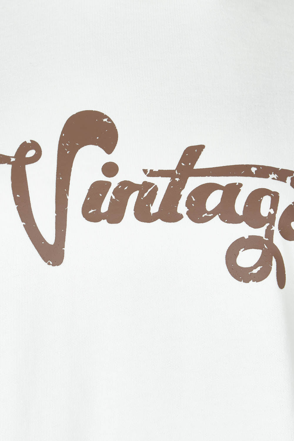 Product shot of the Vintage Cotton Blend Sweatshirt in colour White (White), detail