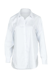 Product shot of the City Rib Cuff Cotton Blend Shirt in colour White (White), from the front