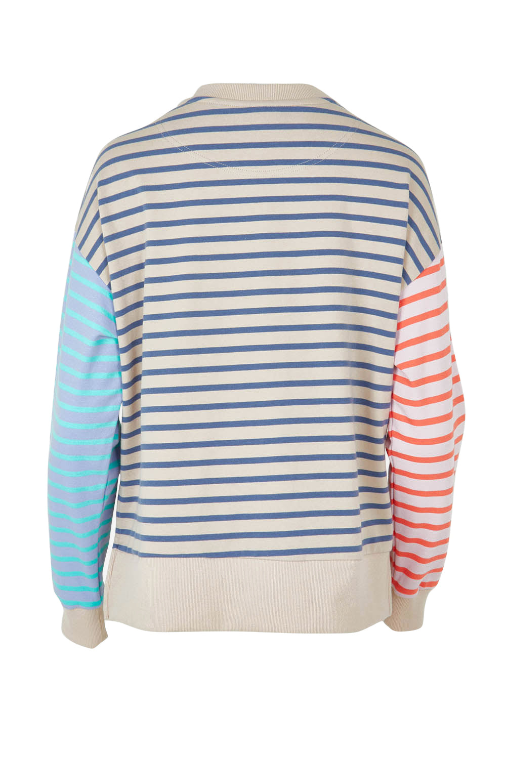 Product shot of the Maxwell Sweat in colour Bluemulti, from the back