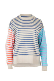 Product shot of the Maxwell Sweat in colour Bluemulti, from the front