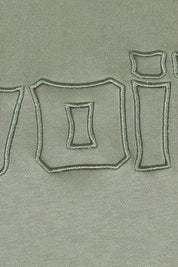 Product shot of the Voila Cotton Blend Sweat in colour Khaki (Green), detail