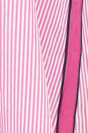 Product shot of the Skyler Stripe Cotton Dress in colour Pink (Pink), detail