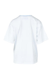 Product shot of the Amalfi Cotton Tee in colour White (White), from the back