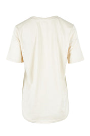 Product shot of the Dolce Vita Cotton Blend Tee in colour Natural, from the back