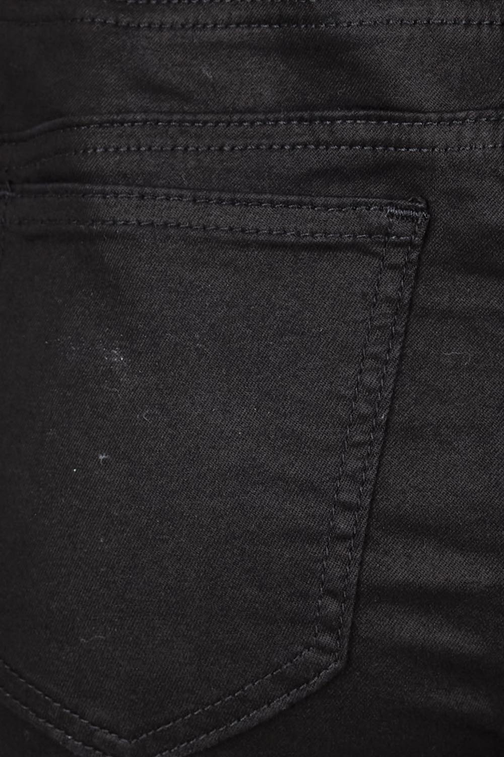 Product shot of the Isabella Cotton Pant - Black in colour Black, showing detail