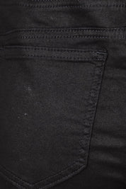 Product shot of the Isabella Cotton Pant - Black in colour Black, showing detail