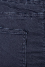 Product shot of the Isabella Cotton Pant in colour Navy (Blue), detail