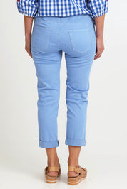 Isabella Cotton Pant - Sky