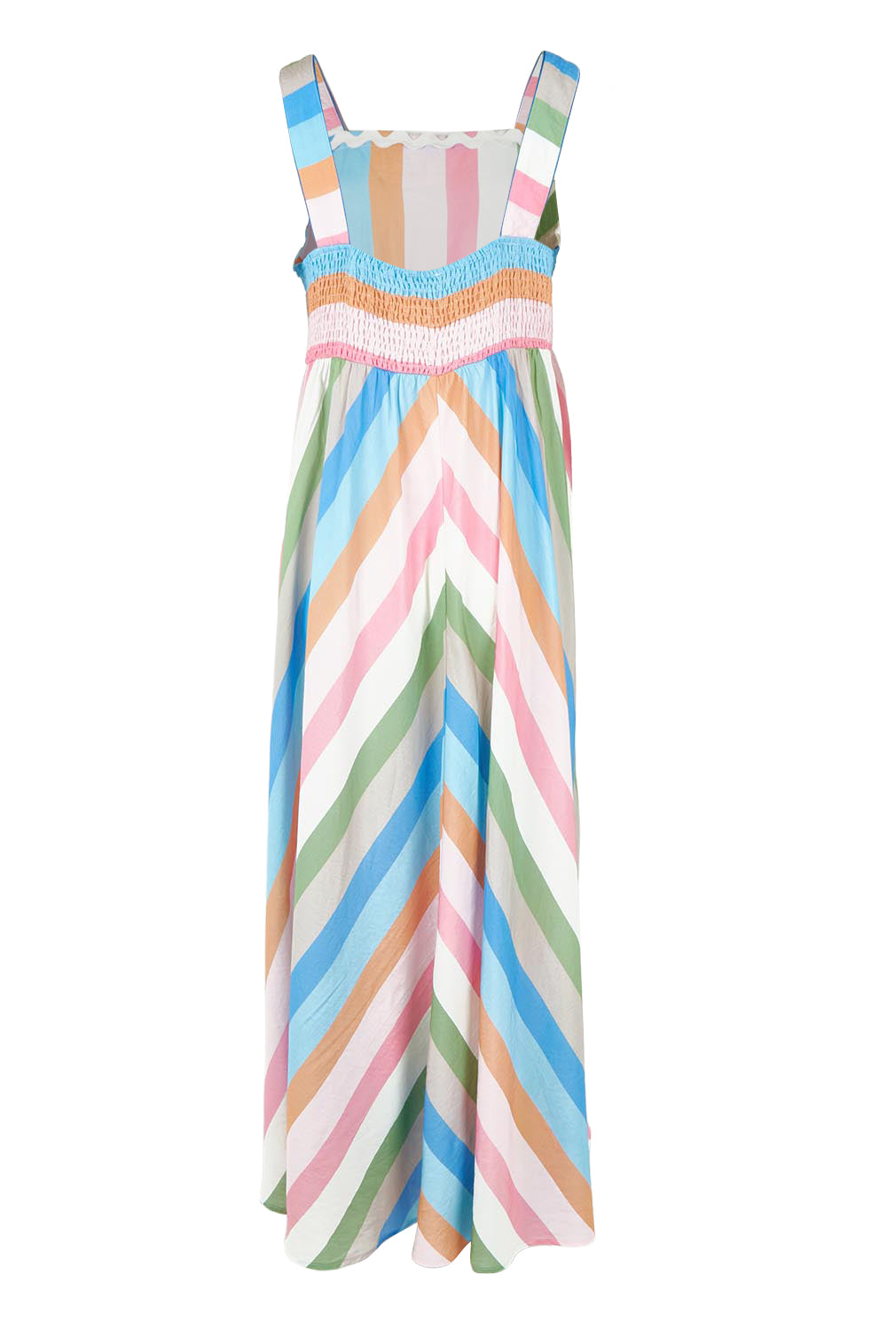 Product shot of the Lucy Stripe Sundress in colour Stripe, from the back
