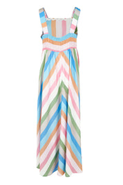 Product shot of the Lucy Stripe Sundress in colour Stripe, from the back