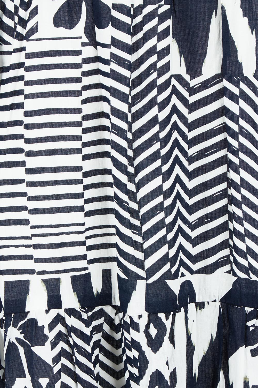 Product shot of the Calabasas Cotton Dress in colour Navy (Blue), detail