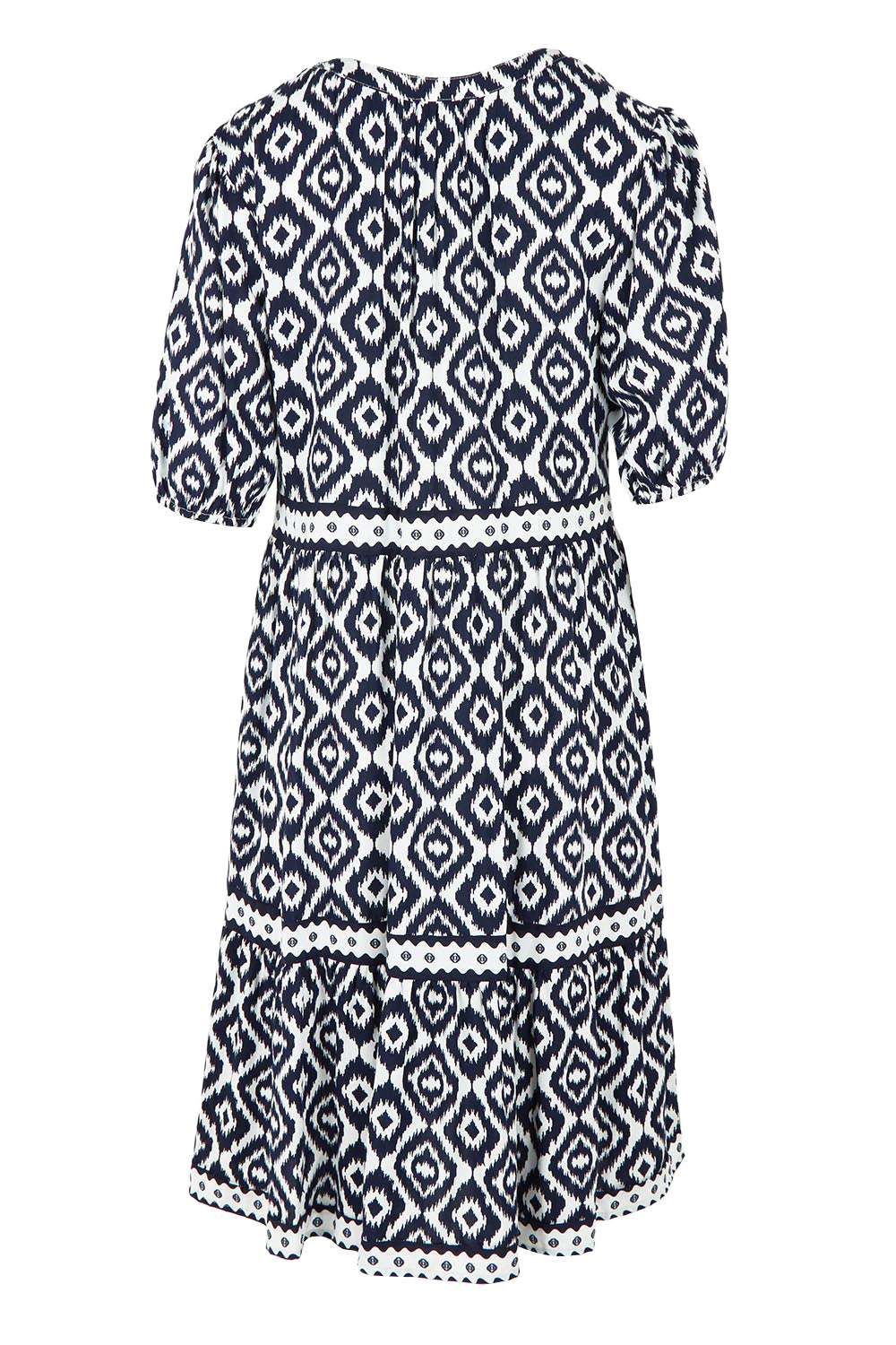 Product shot of the Diamonds Are Forever Dress in colour Navy (Blue), from the back