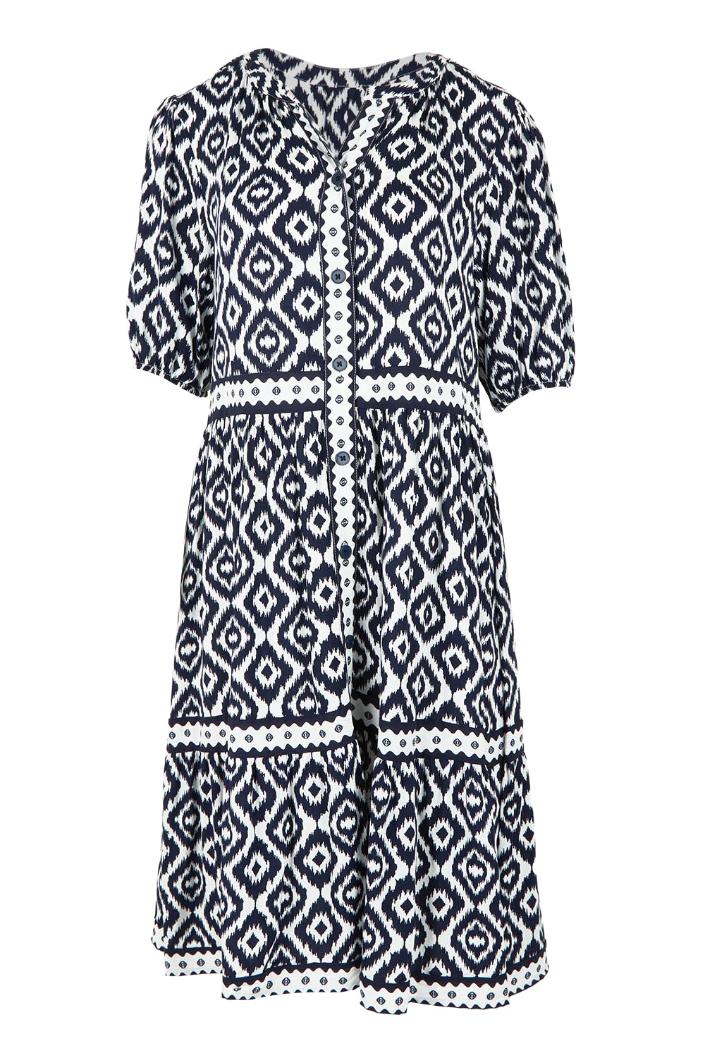 Product shot of the Diamonds Are Forever Dress in colour Navy (Blue), from the front