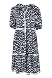 Product shot of the Diamonds Are Forever Dress in colour Navy (Blue), from the front