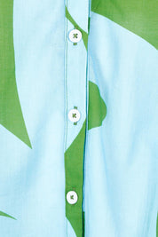 Product shot of the Sienna Cotton Top in colour Blue (Blue), detail