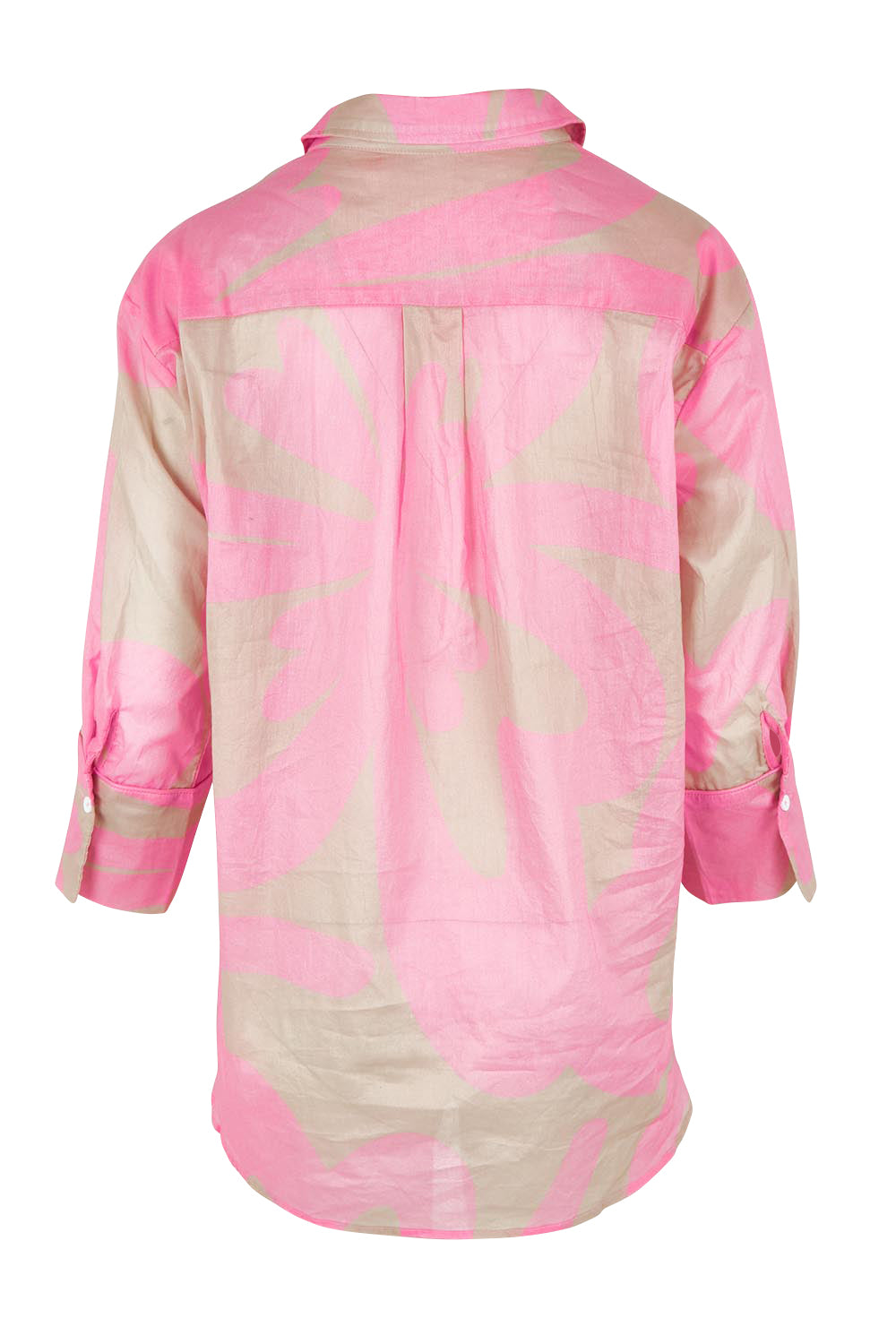 Product shot of the Sienna Cotton Shirt in colour Pinkstone (Pink), from the back