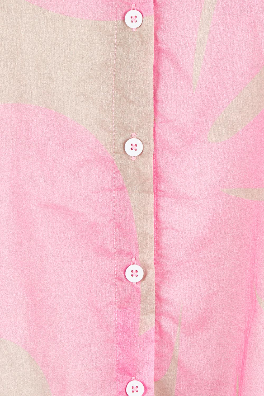 Product shot of the Sienna Cotton Shirt in colour Pinkstone (Pink), detail