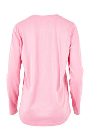 Product shot of the Heart Square Tee in colour Pink (Pink), from the back