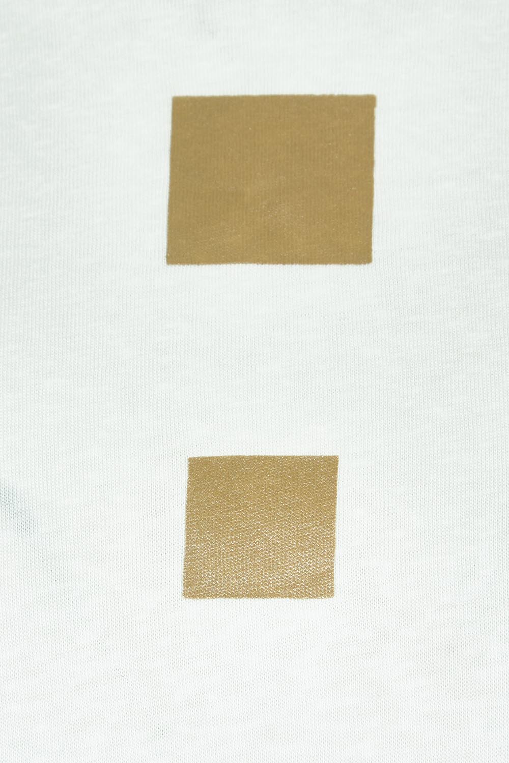 Product shot of the Heart Square Tee in colour White (White), detail