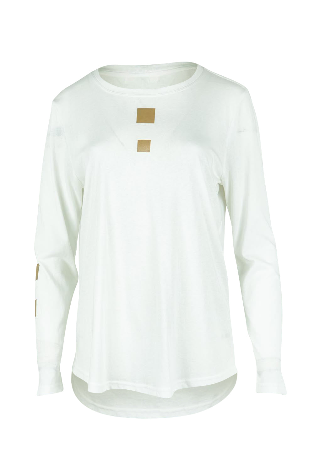 Product shot of the Heart Square Tee in colour White (White), from the front