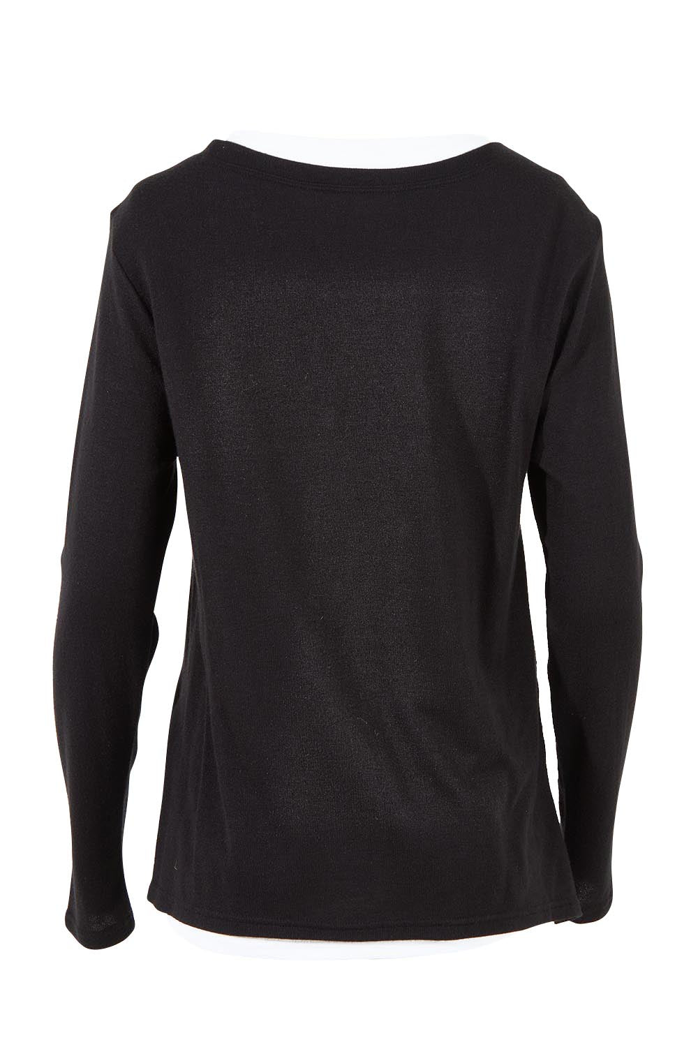 Product shot of the Alicia 2 In 1 Top in colour Black (Black), from the back