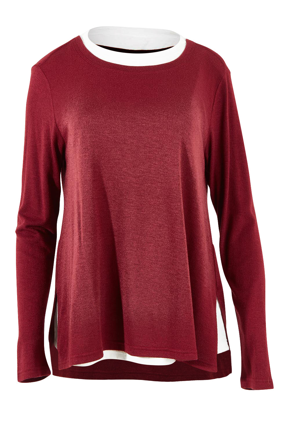 Threadz Women's Tees Red Knit Women's Fashion – birdsnest