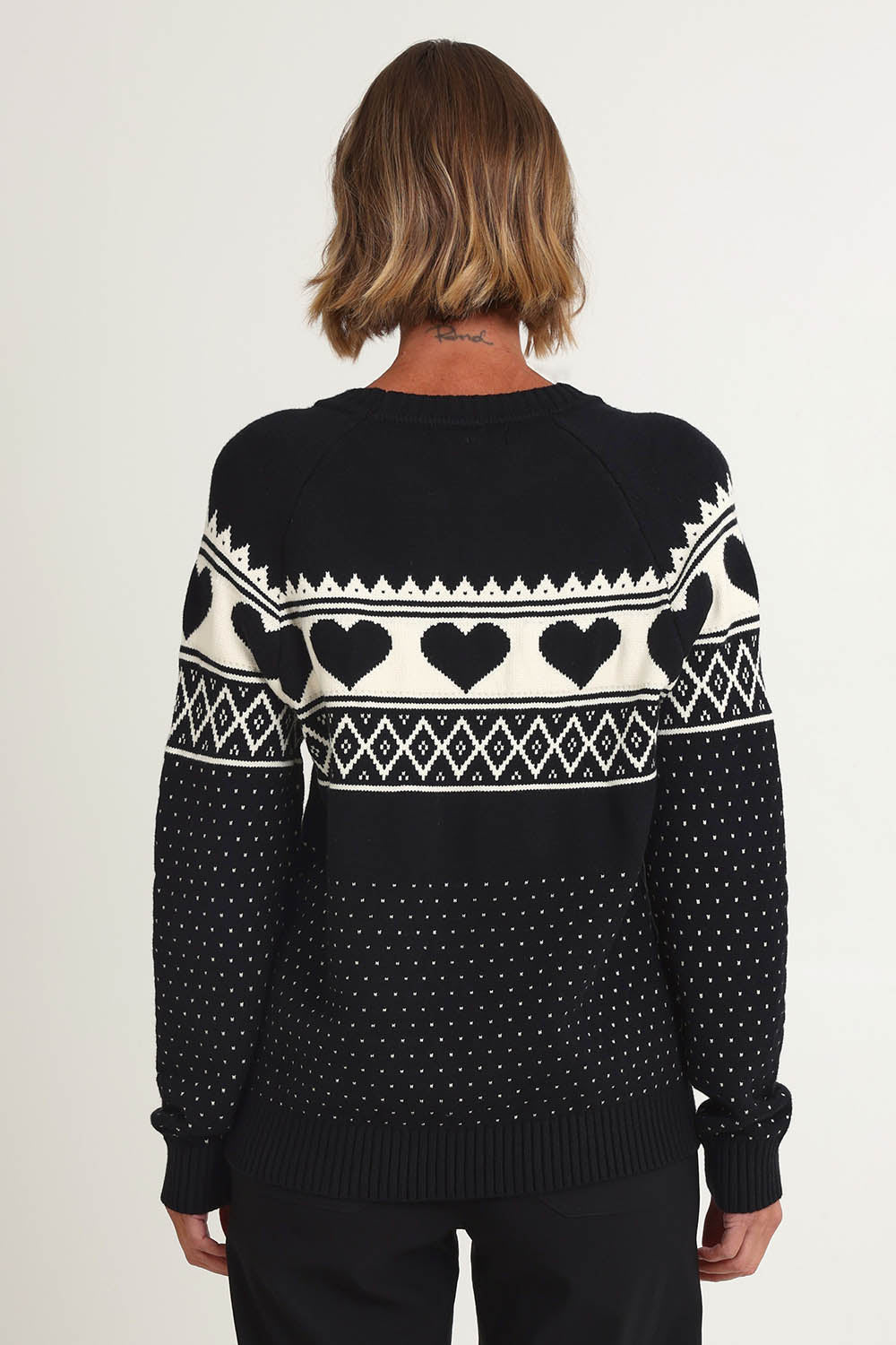 Aspen Hearts Knit – Black