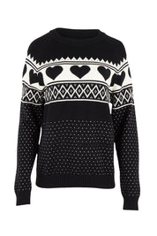Aspen Hearts Knit – Black