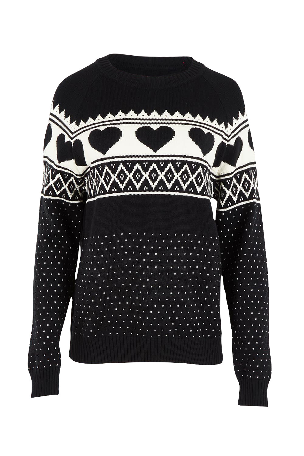 Aspen Hearts Knit – Black