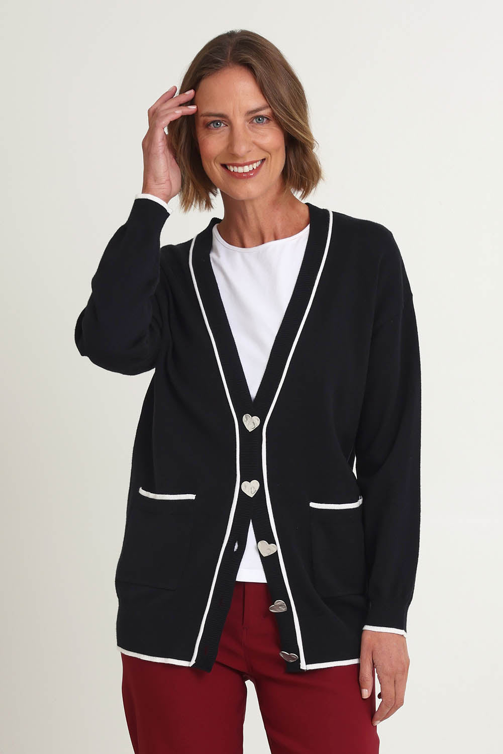 Slalom Heart Cardi – Black