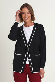 Slalom Heart Cardi – Black